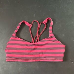 Lululemon free to be bra striped w snakeskin detail